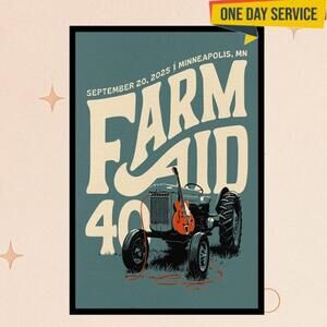 Farm Aid 40 Minneapolis Minnesota September 20 2025 Event Poster